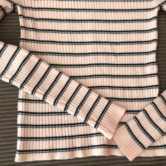 🌼3/$30 Pink Striped Ribbed Long Sleeve - Picture 2 of 4